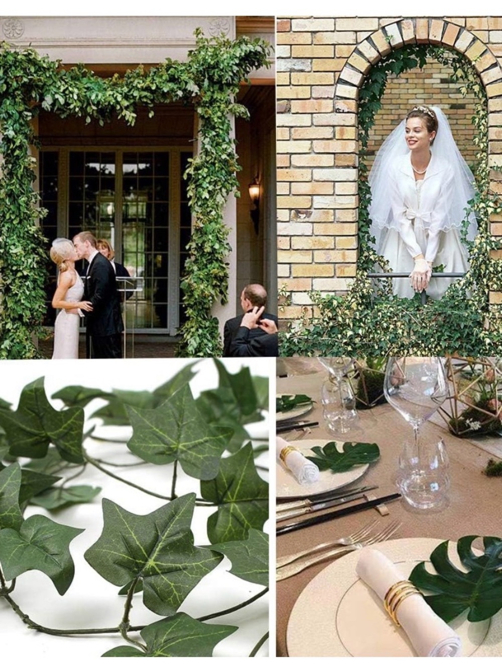 84 ft Artificial Ivy Garland Wall Decor - Green
